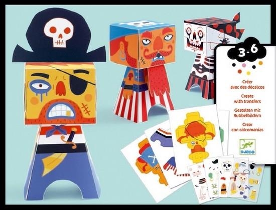 PIRATAS CALCADOS. CREA CON CALCOMANIAS | 3070900090422 | DJECO | Llibreria La Gralla | Llibreria online de Granollers