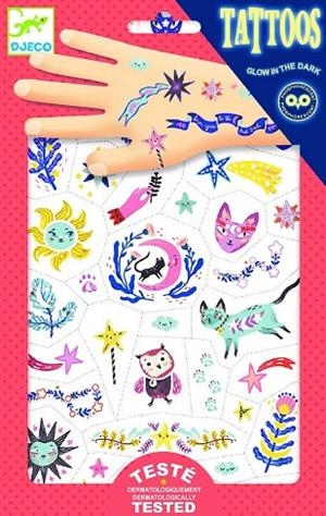 TATTOOS FLUORESCENTES. DULCES SUEÑOS | 3070900095922 | DJECO | Llibreria La Gralla | Llibreria online de Granollers