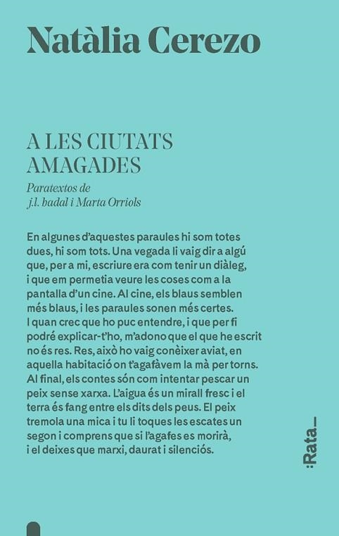 A LES CIUTATS AMAGADES | 9788416738403 | CEREZO, NATÀLIA | Llibreria La Gralla | Librería online de Granollers