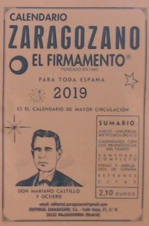 CALENDARIO ZARAGOZANO 2019 | 9788494641930 | CASTILLO Y OCSIERO, MARIANO | Llibreria La Gralla | Librería online de Granollers