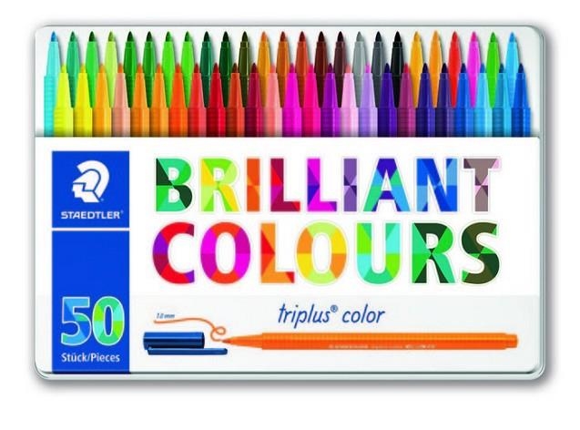 CAIXA METÀL·LICA 50 RETOLADORS BRILLIANT COLORS STAEDTLER | 4007817337165 | Llibreria La Gralla | Llibreria online de Granollers