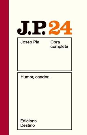 HUMOR CANDOR (JOSEP PLA OBRA COMPLETA, 24) | 9788497101646 | PLA, JOSEP | Llibreria La Gralla | Llibreria online de Granollers