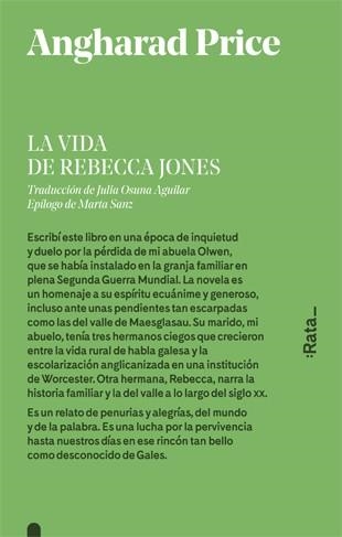 VIDA DE REBECCA JONES, LA | 9788416738441 | PRICE, ANGHARAD | Llibreria La Gralla | Llibreria online de Granollers