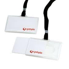 PORTAIDENTIFICADOR PLASTIC AMB CORDO NEGRE | 8413623907083 | 90664 | Llibreria La Gralla | Librería online de Granollers