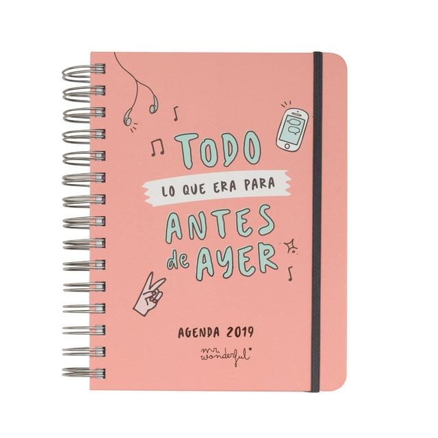 AGENDA 2019 MR WONDERFUL TODO LO QUE ERA PARA ANTES DE AYER | 8435460735087 | Llibreria La Gralla | Llibreria online de Granollers