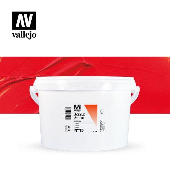 ACRÍLIC STUDIO VALLEJO 2000ML 15  TARONJA | 8429551250153 | 25015 | Llibreria La Gralla | Llibreria online de Granollers
