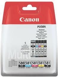 MULTIPACK CANON 5 TINTES 581BK 580 BK C Y M | 8714574652207 | 2078C006 | Llibreria La Gralla | Llibreria online de Granollers