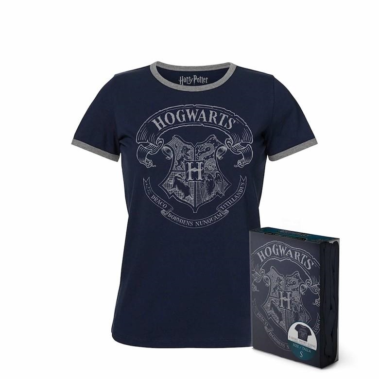 CAMISETA CHICA TALLA S AZUL HOGWARTS HARRY POTTER | 8435450218217 | SD TOYS | Llibreria La Gralla | Llibreria online de Granollers