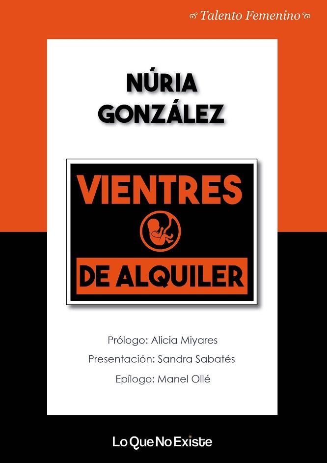 VIENTRES DE ALQUILER | 9788494930133 | GONZÁLEZ LÓPEZ, NÚRIA | Llibreria La Gralla | Llibreria online de Granollers
