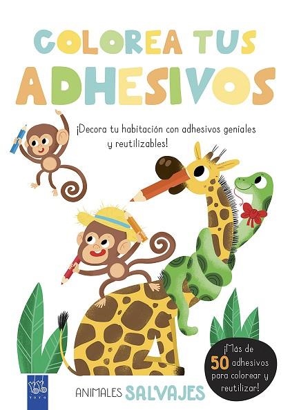 COLOREA TUS ADHESIVOS. ANIMALES SALVAJES | 9788408200482 | YOYO | Llibreria La Gralla | Llibreria online de Granollers