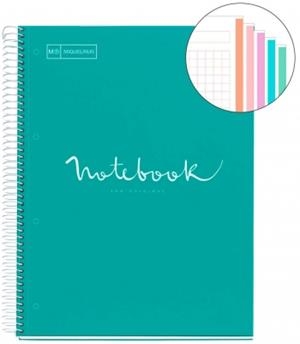 LLIBRETA NBOOK 5 COLORS A4 MR QUADRICULA 90G EMOTIONS TURQUESA | 8422593460672 | MQR46067 | Llibreria La Gralla | Llibreria online de Granollers