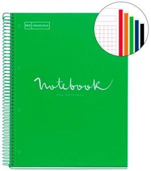 LLIBRETA NBOOK 5 COLORS A4 MR QUADRICULA 90G EMOTIONS VERDA | 8422593460658 | MQR46065 | Llibreria La Gralla | Llibreria online de Granollers