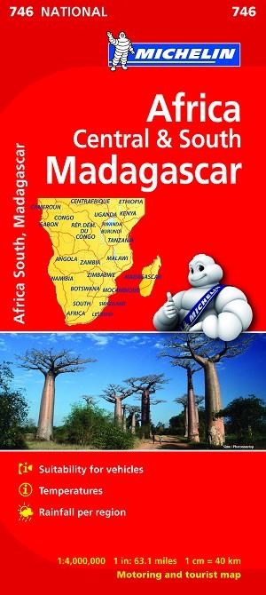 ÁFRICA CENTRO-SUR, MADAGASCAR MAPA MICHELIN 746 | 9782067172555 | VVAA | Llibreria La Gralla | Llibreria online de Granollers