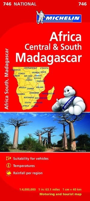 ÁFRICA CENTRO-SUR, MADAGASCAR MAPA MICHELIN 746 | 9782067172555 | VVAA | Llibreria La Gralla | Librería online de Granollers