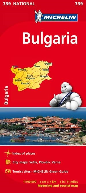 BULGARIA MAPA MICHELIN 739 | 9782067174078 | VVAA | Llibreria La Gralla | Librería online de Granollers