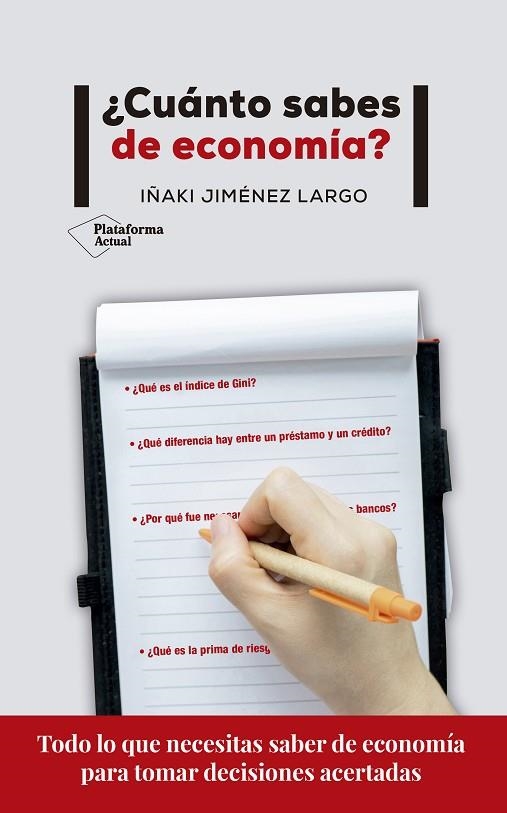 CUÁNTO SABES DE ECONOMÍA? | 9788417622374 | JIMÉNEZ LARGO, IÑAKI | Llibreria La Gralla | Llibreria online de Granollers