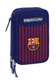 PLUMIER BARÇA TRES CREMALLERES BLAU/GRANA | 8412688319961 | WAKPL41182905 | Llibreria La Gralla | Llibreria online de Granollers
