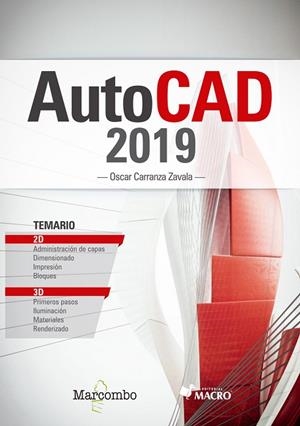 AUTOCAD 2019 | 9788426727091 | CARRANZA ZAVALA , OSCAR | Llibreria La Gralla | Llibreria online de Granollers