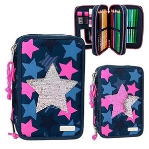 PLUMIER TRIPLE TOP MODEL ESTRELLES BLAU | 4010070395223 | TOP10410 | Llibreria La Gralla | Llibreria online de Granollers