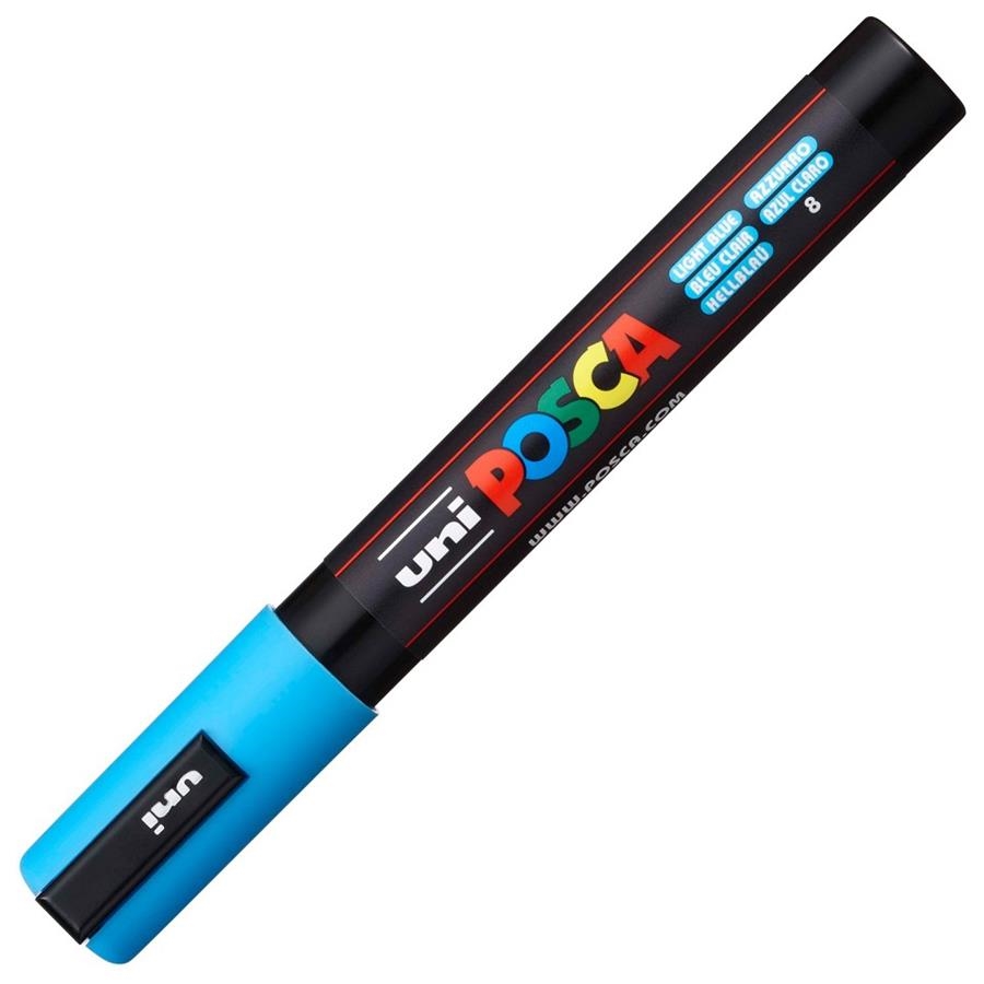 RETOLADOR POSCA PC 5M 2.5MM BLAU CLAR 8 | 4902778916209 | 286575000 | Llibreria La Gralla | Llibreria online de Granollers