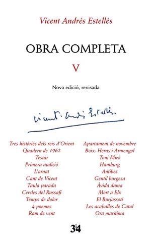 OBRA COMPLETA V VICENT ANDRES ESTELLES | 9788416789986 | ESTELLES, VICENT ANDRES | Llibreria La Gralla | Llibreria online de Granollers