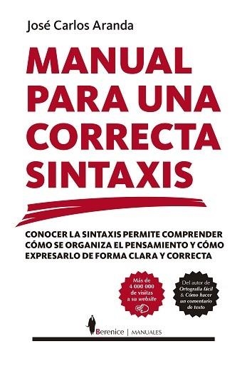MANUAL PARA UNA CORRECTA SINTAXIS | 9788417418373 | ARANDA, JOSE CARLOS | Llibreria La Gralla | Llibreria online de Granollers