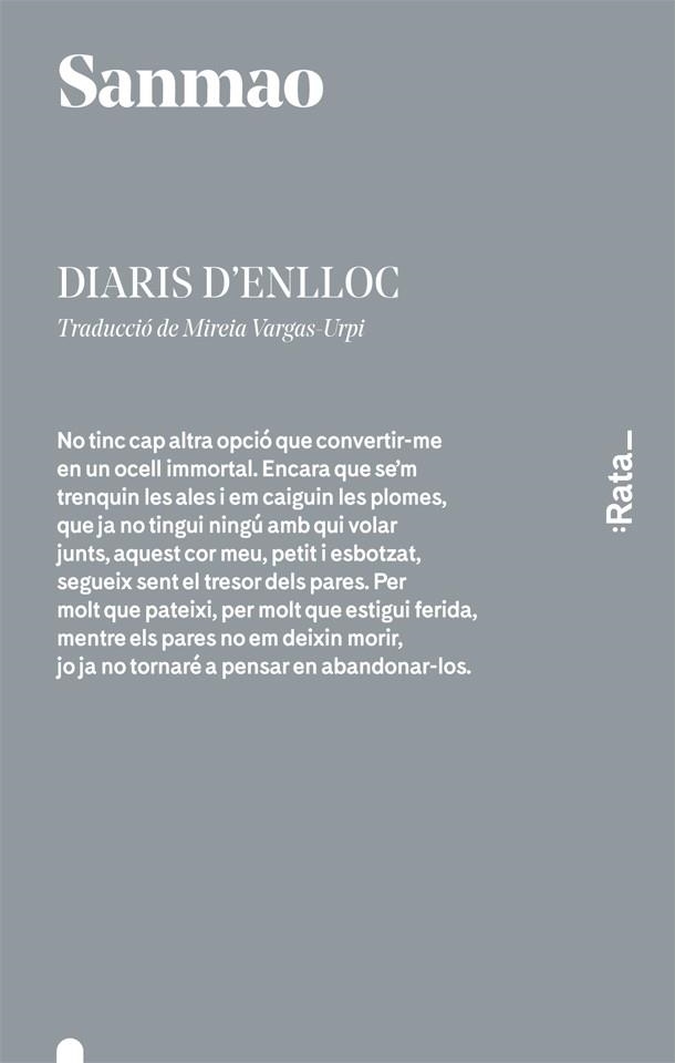DIARIS D'ENLLOC | 9788416738069 | SANMAO | Llibreria La Gralla | Llibreria online de Granollers