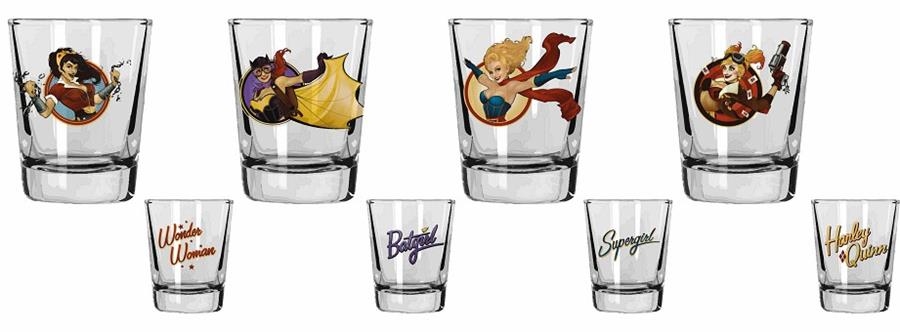 SET DE 4 VASOS DE CHUPITO DC COMICS BOMBSHELLS | 8435450201950 | SD TOYS | Llibreria La Gralla | Librería online de Granollers