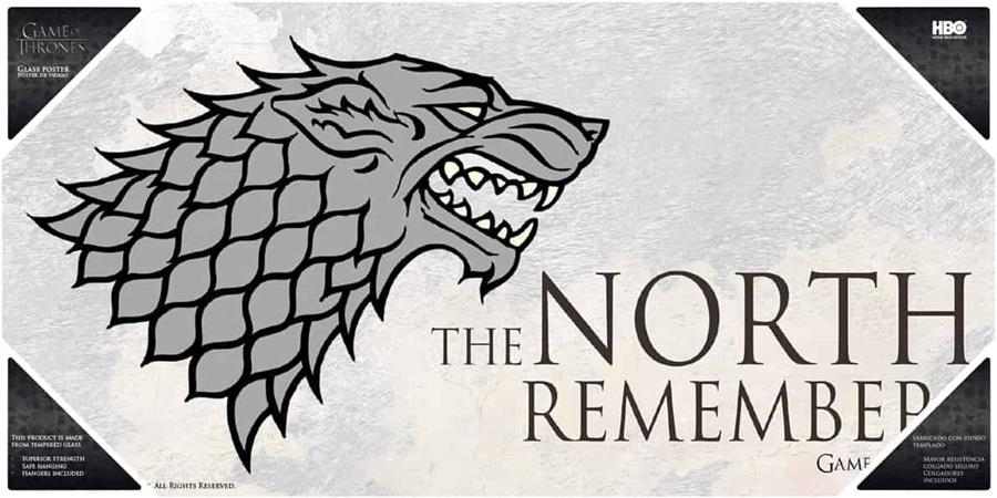 POSTER DE VIDRIO GAME OF THRONES THE NORTH REMEMBERS 60X30 | 8436546891956 | SD TOYS | Llibreria La Gralla | Llibreria online de Granollers