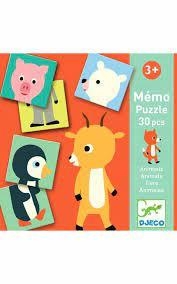 MEMO DJECO ANIMALS PUZZLE | 3070900081260 | TOP8126 | Llibreria La Gralla | Librería online de Granollers