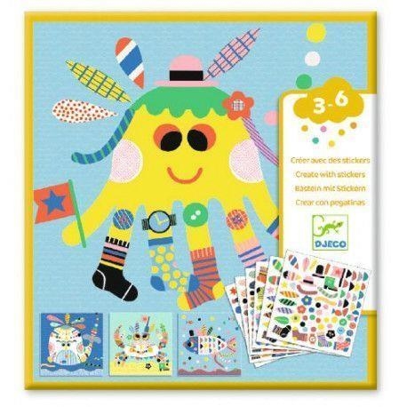 CREAR AMB ENGANXINES DJECO ANIMALS MARINS | 3070900089310 | TOP8931 | Llibreria La Gralla | Librería online de Granollers