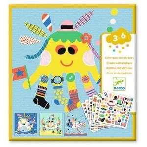 CREAR AMB ENGANXINES DJECO ANIMALS MARINS | 3070900089310 | TOP8931 | Llibreria La Gralla | Llibreria online de Granollers