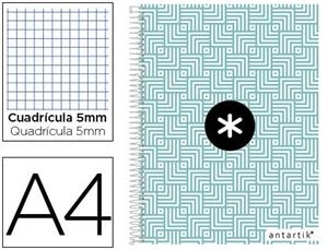 LLIBRETA ANTARTIK ESPIRAL A4 QUADRICULA MICROPERFORAT CARTRO SANEFA VERD | 8423473080881 | 08088 | Llibreria La Gralla | Llibreria online de Granollers