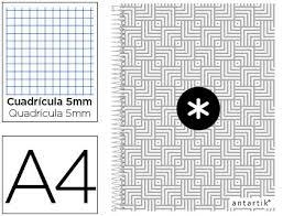 LLIBRETA ANTARTIK ESPIRAL A4 QUADRICULA MICROPERFORAT CARTRO SANEFA NEGRE | 8423473081345 | 08134 | Llibreria La Gralla | Llibreria online de Granollers