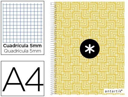 LLIBRETA ANTARTIK ESPIRAL A4 QUADRICULA MICROPERFORAT CARTRO SANEFA GROC | 8423473080898 | 08089 | Llibreria La Gralla | Llibreria online de Granollers