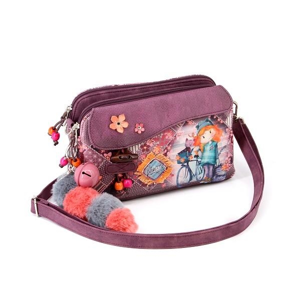 BOLSO BANDOLERA NINETTE DUES CREMALLERES BICICLETA 2019 | 8435376397454 | WAKBO39745 | Llibreria La Gralla | Llibreria online de Granollers