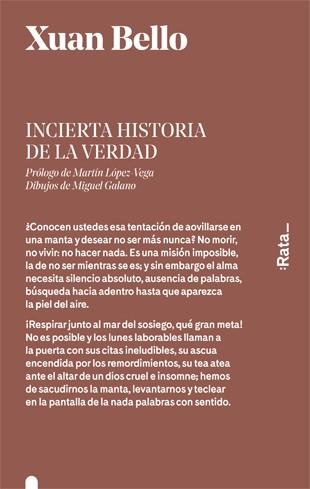 INCIERTA HISTORIA DE LA VERDAD | 9788416738205 | BELLO, XUAN | Llibreria La Gralla | Librería online de Granollers