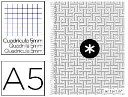 LLIBRETA ANTARTIK ESPIRAL A5 QUADRICULA MICROPERFORAT CARTRO TRENDING GRIS | 8423473081444 | 08144 | Llibreria La Gralla | Llibreria online de Granollers