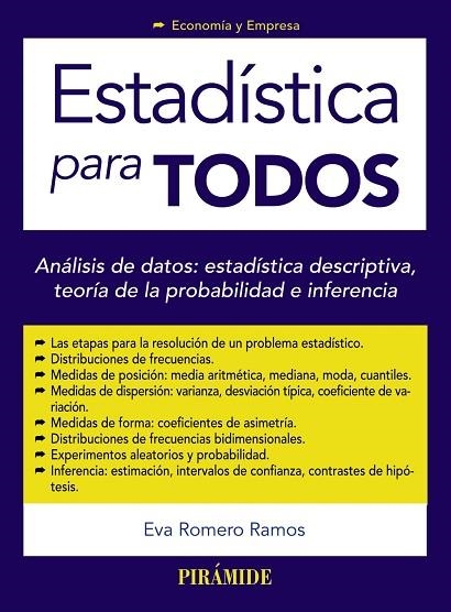 ESTADÍSTICA PARA TODOS | 9788436833263 | ROMERO RAMOS, EVA | Llibreria La Gralla | Llibreria online de Granollers