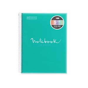 LLIBRETA NBOOK 5 COLORS A4 MR QUADRICULA 90G EMOTIONS TURQUESA PLÀSTIC | 8422593460733 | 46073 | Llibreria La Gralla | Librería online de Granollers