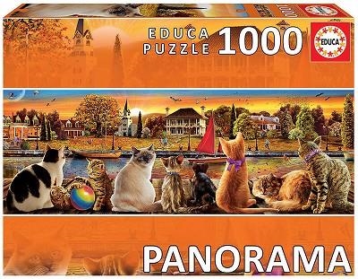 GATS A L'EMBARCADOR. PUZLE EDUCA 1000 PANORAMA | 8412668180017 | EDUCA | Llibreria La Gralla | Librería online de Granollers