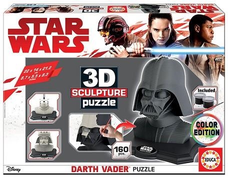 DARTH VADER PUZLE ESCULTURA 3D STAR WARS | 8412668173347 | EDUCA | Llibreria La Gralla | Librería online de Granollers