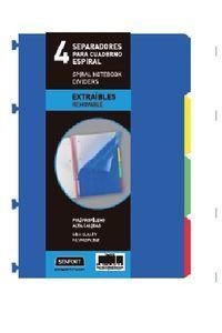 JOC 4 SEPARADORS PLASTIC SENFORT COLORS REMOVIBLE | 8412885156154 | SEN302080 | Llibreria La Gralla | Librería online de Granollers