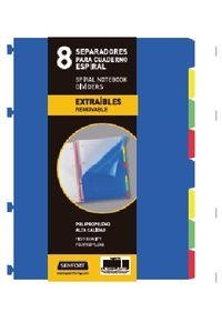 JOC 8 SEPARADORS PLASTIC SENFORT COLORS REMOVIBLE | 8412885156178 | SEN302100 | Llibreria La Gralla | Llibreria online de Granollers