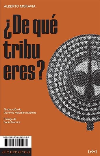 DE QUÉ TRIBU ERES? | 9788494957055 | MORAVIA, ALBERTO | Llibreria La Gralla | Llibreria online de Granollers