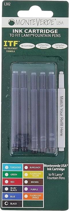 TINTA PLOMA MONTEVERDE NEGRA PARA LAMY | 080333908501 | L302BK | Llibreria La Gralla | Llibreria online de Granollers