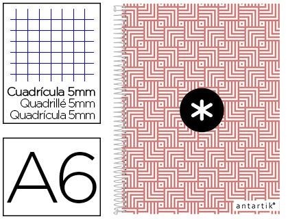 LLIBRETA ANTARTIK ESPIRAL A6 QUADRICULA MICROPERFORAT CARTRO TRENDING VERMELL | 8423473081451 | 08145 | Llibreria La Gralla | Llibreria online de Granollers