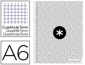 LLIBRETA ANTARTIK ESPIRAL A6 QUADRICULA MICROPERFORAT CARTRO TRENDING GRIS | 8423473081512 | 08151 | Llibreria La Gralla | Llibreria online de Granollers