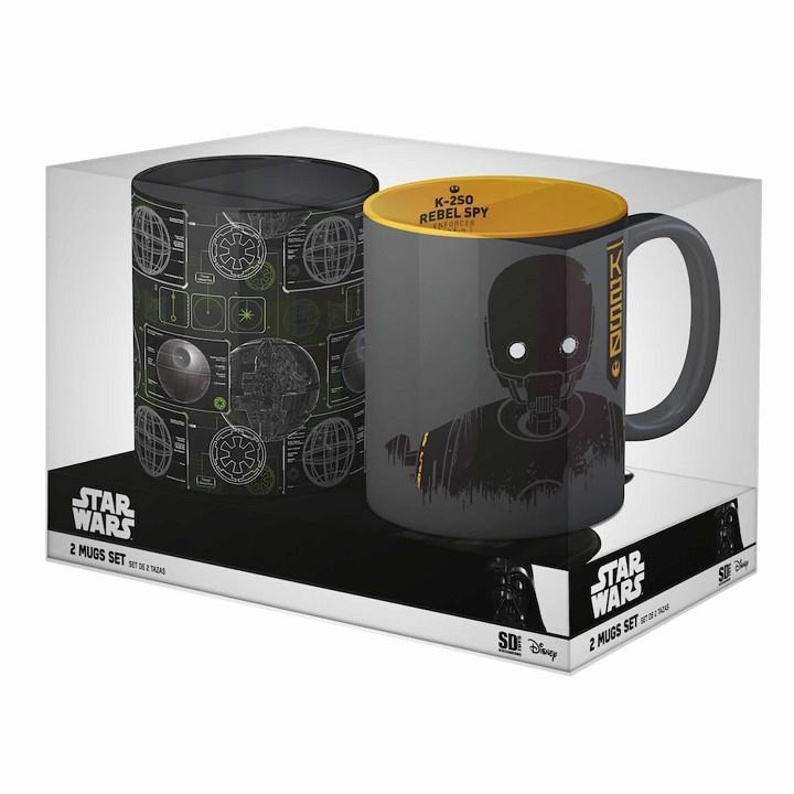 PACK REGALO STAR WARS: TAZA CERAMICA DEATH STAR + K2SO | 8435450216527 | SD TOYS | Llibreria La Gralla | Librería online de Granollers