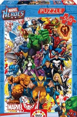 PUZLE EDUCA MARVEL HEROES 500 PIEZAS | 8412668155602 | EDUCA | Llibreria La Gralla | Librería online de Granollers